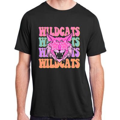 Wildcats School Mascot Adult ChromaSoft Performance T-Shirt