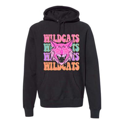 Wildcats School Mascot Premium Hoodie