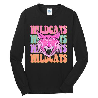 Wildcats School Mascot Tall Long Sleeve T-Shirt