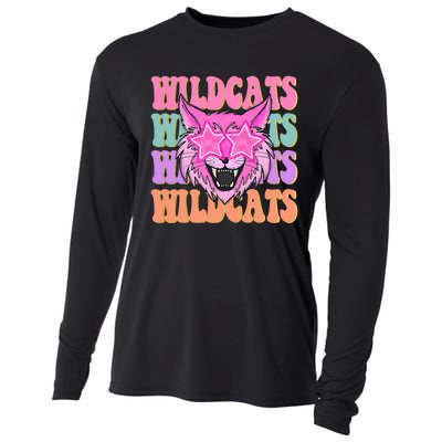 Wildcats School Mascot Cooling Performance Long Sleeve Crew