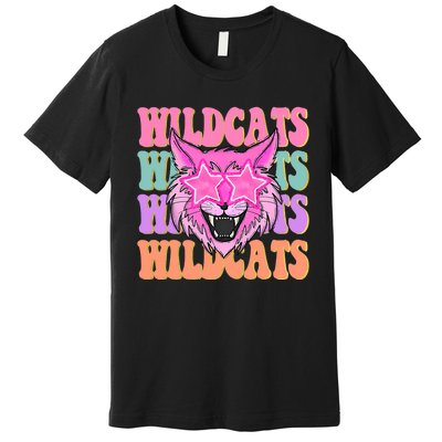 Wildcats School Mascot Premium T-Shirt