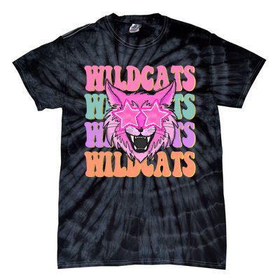 Wildcats School Mascot Tie-Dye T-Shirt