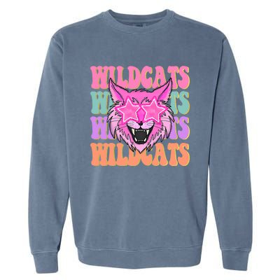 Wildcats School Mascot Garment-Dyed Sweatshirt