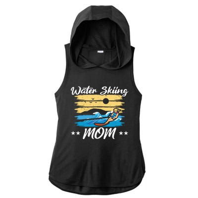 Water Skiing Mom Waterskiing Water Skiing Mothers Day Gift Ladies PosiCharge Tri-Blend Wicking Draft Hoodie Tank