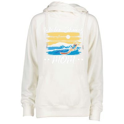 Water Skiing Mom Waterskiing Water Skiing Mothers Day Gift Womens Funnel Neck Pullover Hood