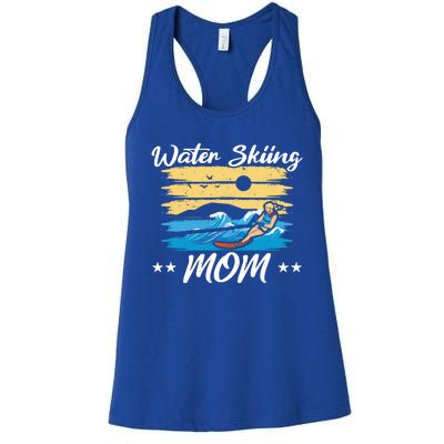 Water Skiing Mom Waterskiing Water Skiing Mothers Day Gift Women's Racerback Tank