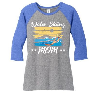 Water Skiing Mom Waterskiing Water Skiing Mothers Day Gift Women's Tri-Blend 3/4-Sleeve Raglan Shirt