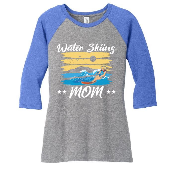 Water Skiing Mom Waterskiing Water Skiing Mothers Day Gift Women's Tri-Blend 3/4-Sleeve Raglan Shirt