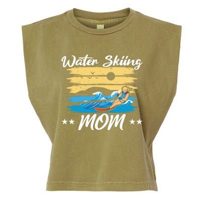 Water Skiing Mom Waterskiing Water Skiing Mothers Day Gift Garment-Dyed Women's Muscle Tee