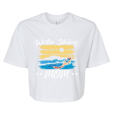 Water Skiing Mom Waterskiing Water Skiing Mothers Day Gift Bella+Canvas Jersey Crop Tee