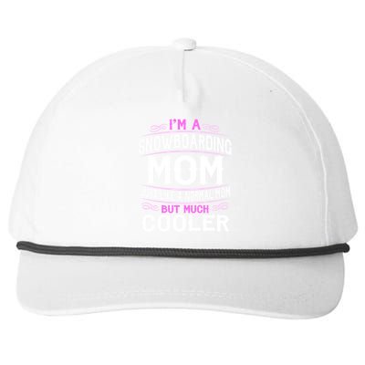 Wo Snowboarding Mom Cute Sporting Mom Gift Snapback Five-Panel Rope Hat