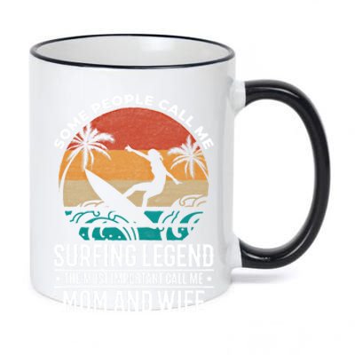 Water Surfer Mom Water Surfing Mama Surfing Funny Gift 11oz Black Color Changing Mug