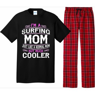 Wo Surfing Mom Cute Sporting Mom Gift Pajama Set