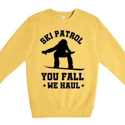 Winter Skiing Meaningful Gift Funny Ski Patrol Winter Sports Great Gift Premium Crewneck Sweatshirt