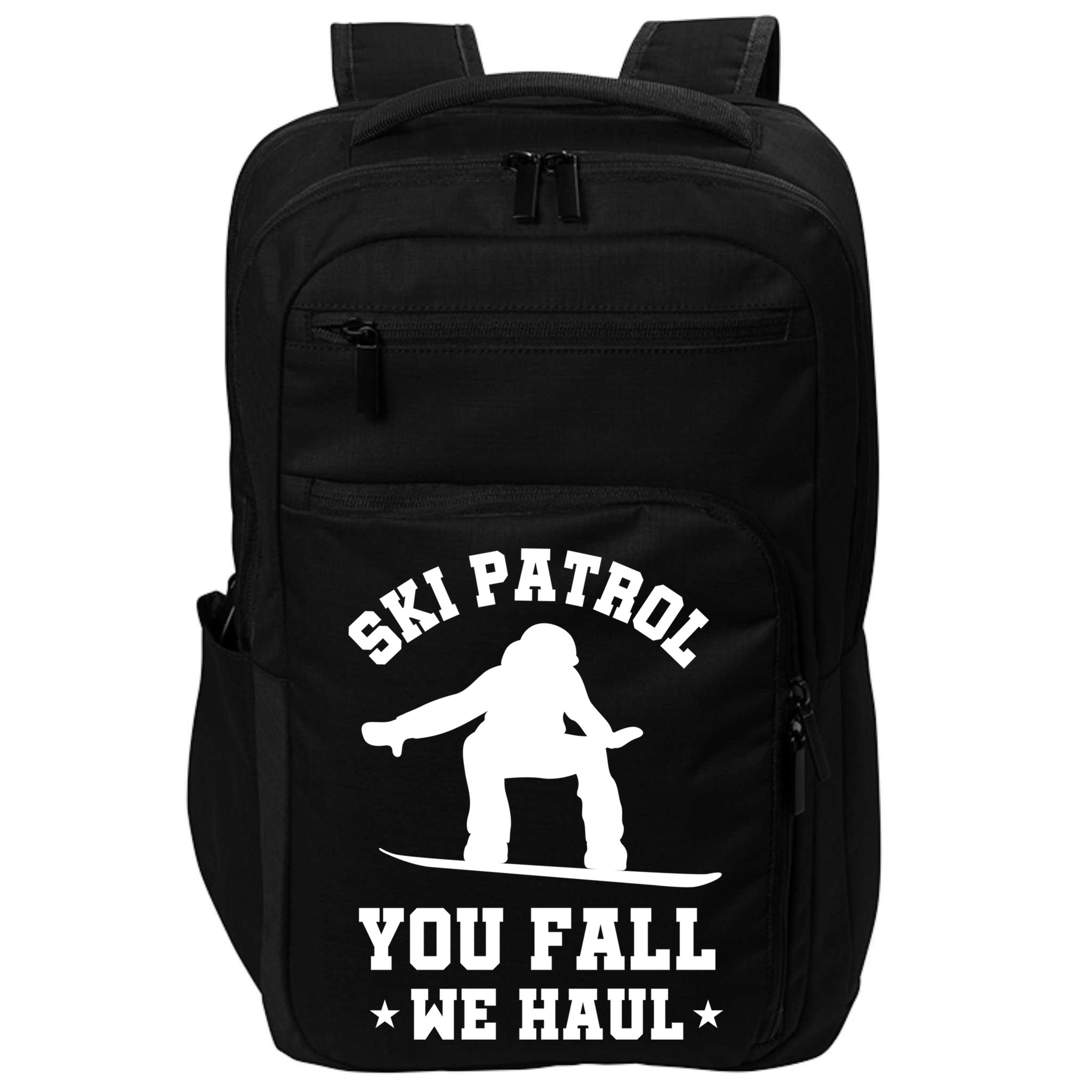 Winter Skiing Meaningful Gift Funny Ski Patrol Winter Sports Great Gift Impact Tech Backpack