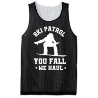 Winter Skiing Meaningful Gift Funny Ski Patrol Winter Sports Great Gift Mesh Reversible Basketball Jersey Tank