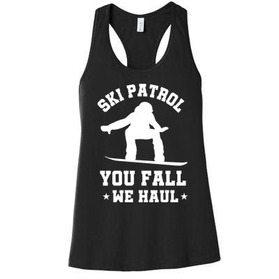 Winter Skiing Meaningful Gift Funny Ski Patrol Winter Sports Great Gift Women's Racerback Tank