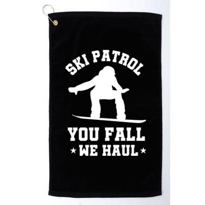 Winter Skiing Meaningful Gift Funny Ski Patrol Winter Sports Great Gift Platinum Collection Golf Towel