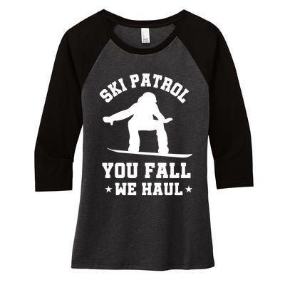 Winter Skiing Meaningful Gift Funny Ski Patrol Winter Sports Great Gift Women's Tri-Blend 3/4-Sleeve Raglan Shirt