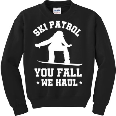 Winter Skiing Meaningful Gift Funny Ski Patrol Winter Sports Great Gift Kids Sweatshirt