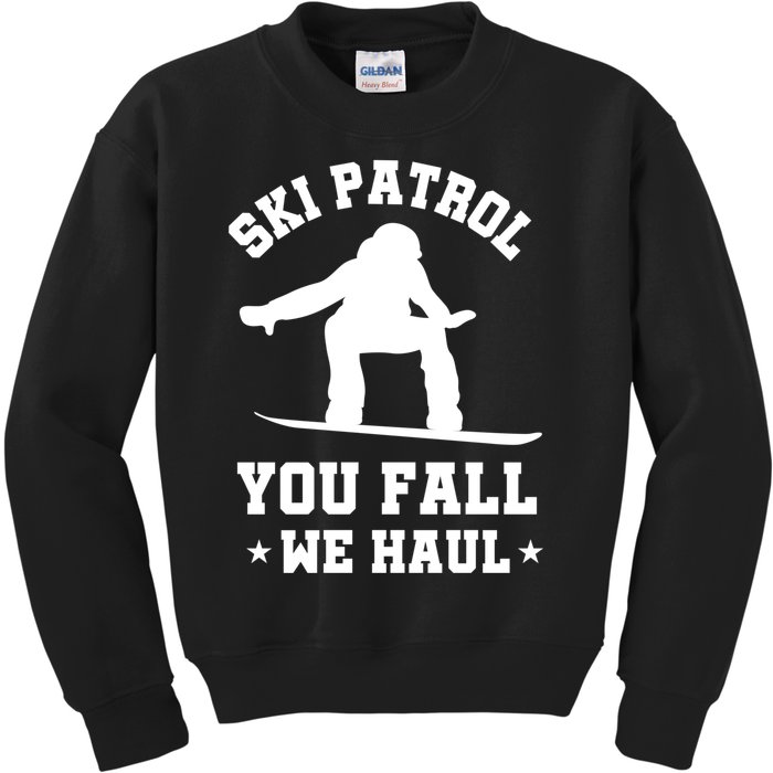 Winter Skiing Meaningful Gift Funny Ski Patrol Winter Sports Great Gift Kids Sweatshirt