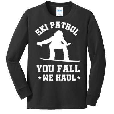 Winter Skiing Meaningful Gift Funny Ski Patrol Winter Sports Great Gift Kids Long Sleeve Shirt