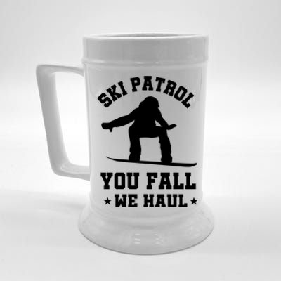 Winter Skiing Meaningful Gift Funny Ski Patrol Winter Sports Great Gift Beer Stein