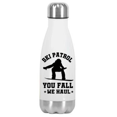 Winter Skiing Meaningful Gift Funny Ski Patrol Winter Sports Great Gift Stainless Steel Insulated Water Bottle