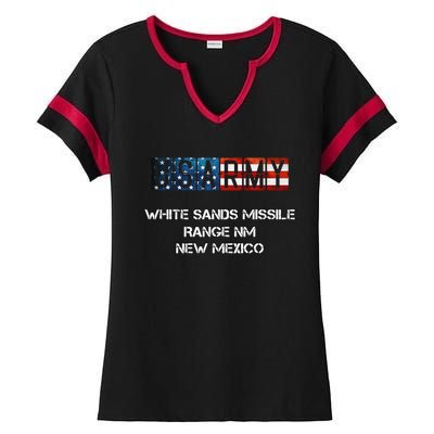 White Sands Missile Range Us Flag Army Ladies Halftime Notch Neck Tee