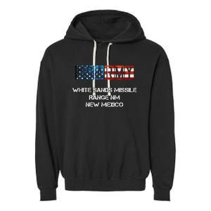 White Sands Missile Range Us Flag Army Garment-Dyed Fleece Hoodie