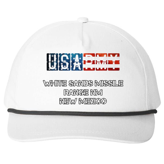 White Sands Missile Range Us Flag Army Snapback Five-Panel Rope Hat