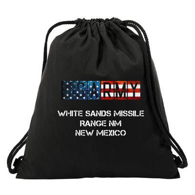 White Sands Missile Range Us Flag Army Drawstring Bag