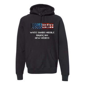 White Sands Missile Range Us Flag Army Premium Hoodie