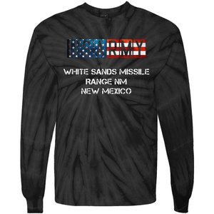 White Sands Missile Range Us Flag Army Tie-Dye Long Sleeve Shirt