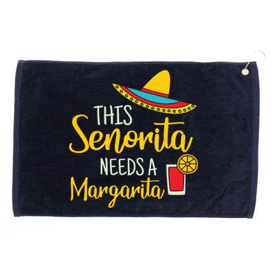 Womens Senorita Margarita Mexican Fiesta Funny Cinco De Mayo Grommeted Golf Towel