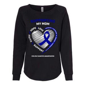 Wo Support Mom Colon Cancer Awareness Products Gift Womens California Wash Sweatshirt