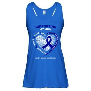 Wo Support Mom Colon Cancer Awareness Products Gift Ladies Essential Flowy Tank