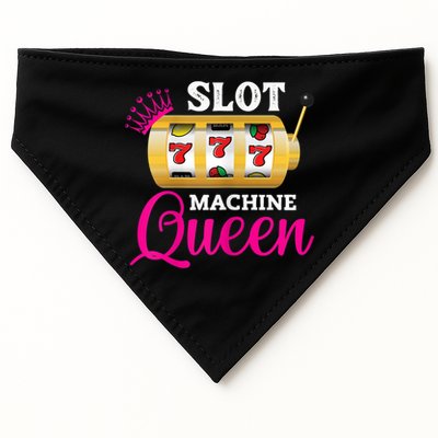 Womens Slot Machine Queen Funny Casino Gambling USA-Made Doggie Bandana