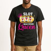 Womens Slot Machine Queen Funny Casino Gambling Tall T-Shirt