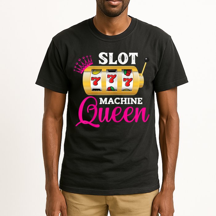 Womens Slot Machine Queen Funny Casino Gambling Tall T-Shirt