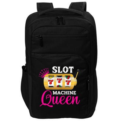 Womens Slot Machine Queen Funny Casino Gambling Impact Tech Backpack