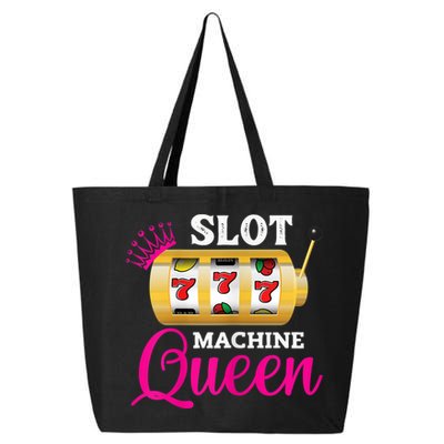Womens Slot Machine Queen Funny Casino Gambling 25L Jumbo Tote