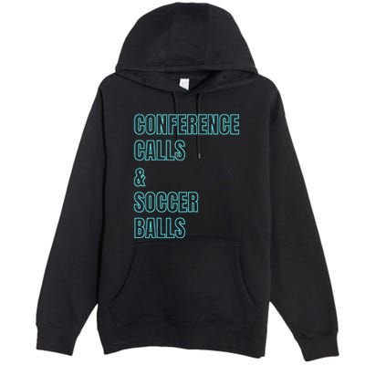 Working Soccer Mom Game Playful Cute Corporate Practice Premium Pullover Hoodie
