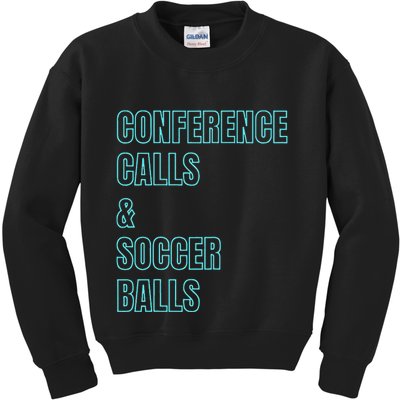 Working Soccer Mom Game Playful Cute Corporate Practice Kids Sweatshirt
