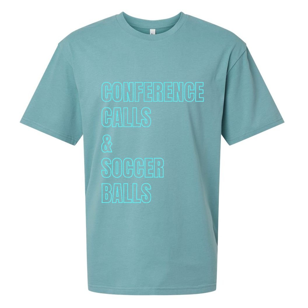 Working Soccer Mom Game Playful Cute Corporate Practice Sueded Cloud Jersey T-Shirt