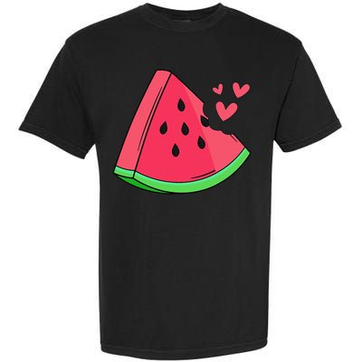 Watermelon Slice Melon Summer Vacation Season Fruit Lovers Garment-Dyed Heavyweight T-Shirt