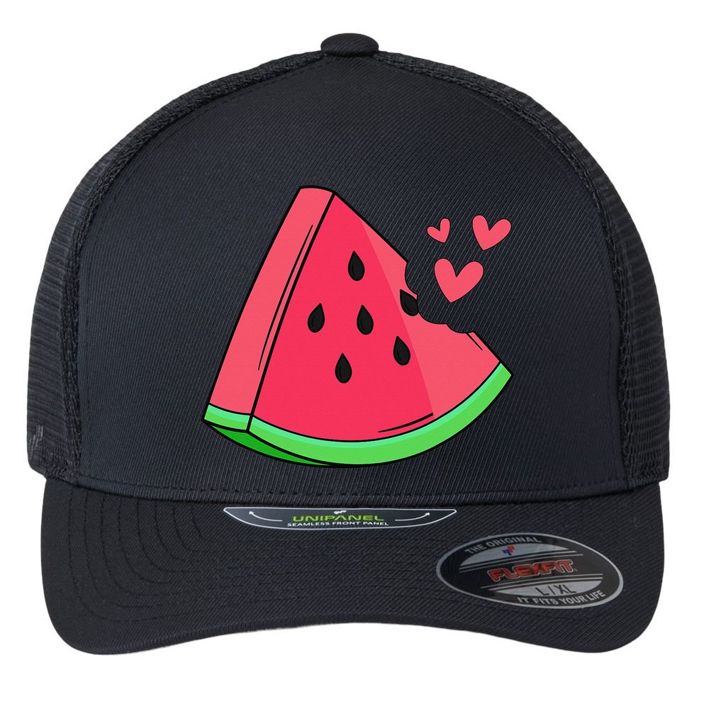 Watermelon Slice Melon Summer Vacation Season Fruit Lovers Flexfit Unipanel Trucker Cap