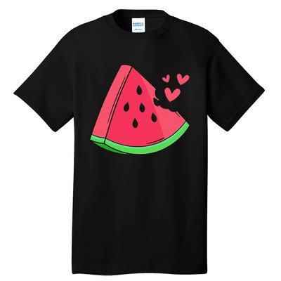 Watermelon Slice Melon Summer Vacation Season Fruit Lovers Tall T-Shirt