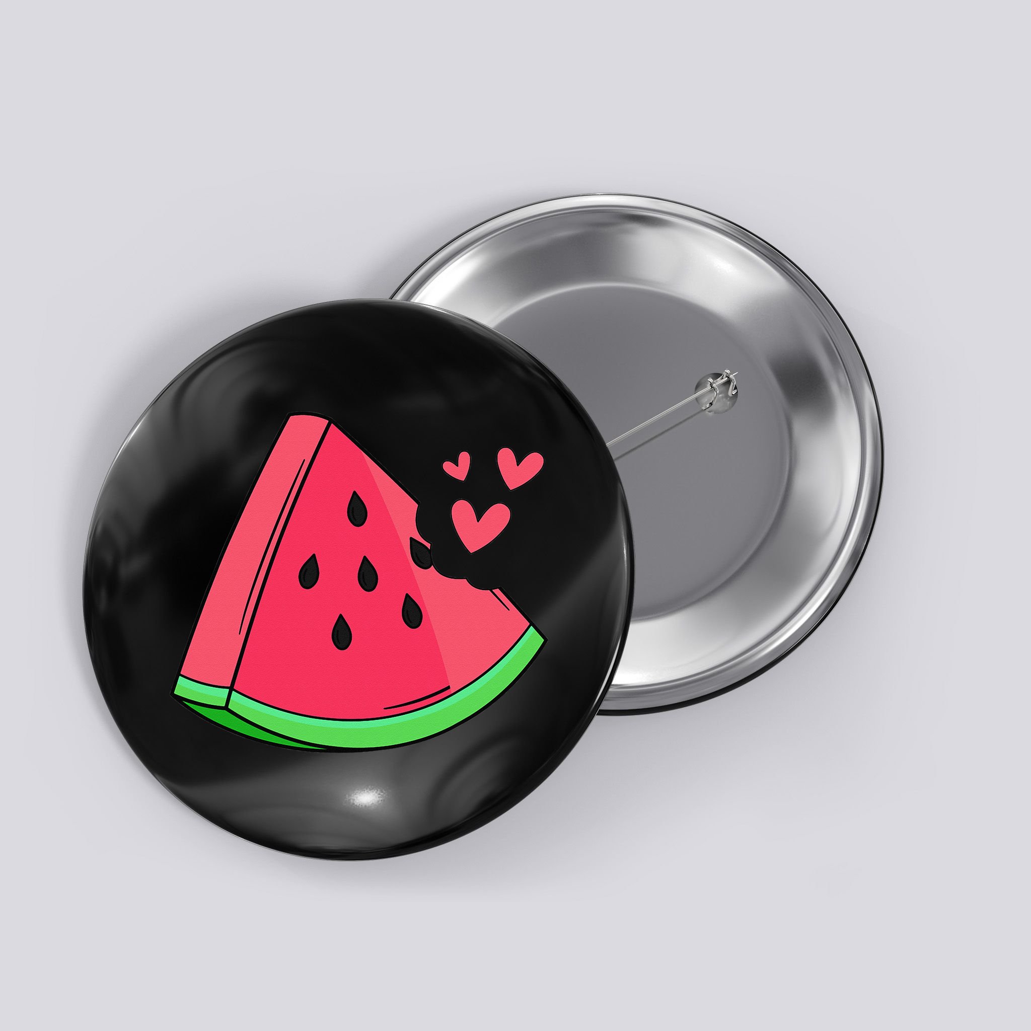Watermelon Slice Melon Summer Vacation Season Fruit Lovers Button