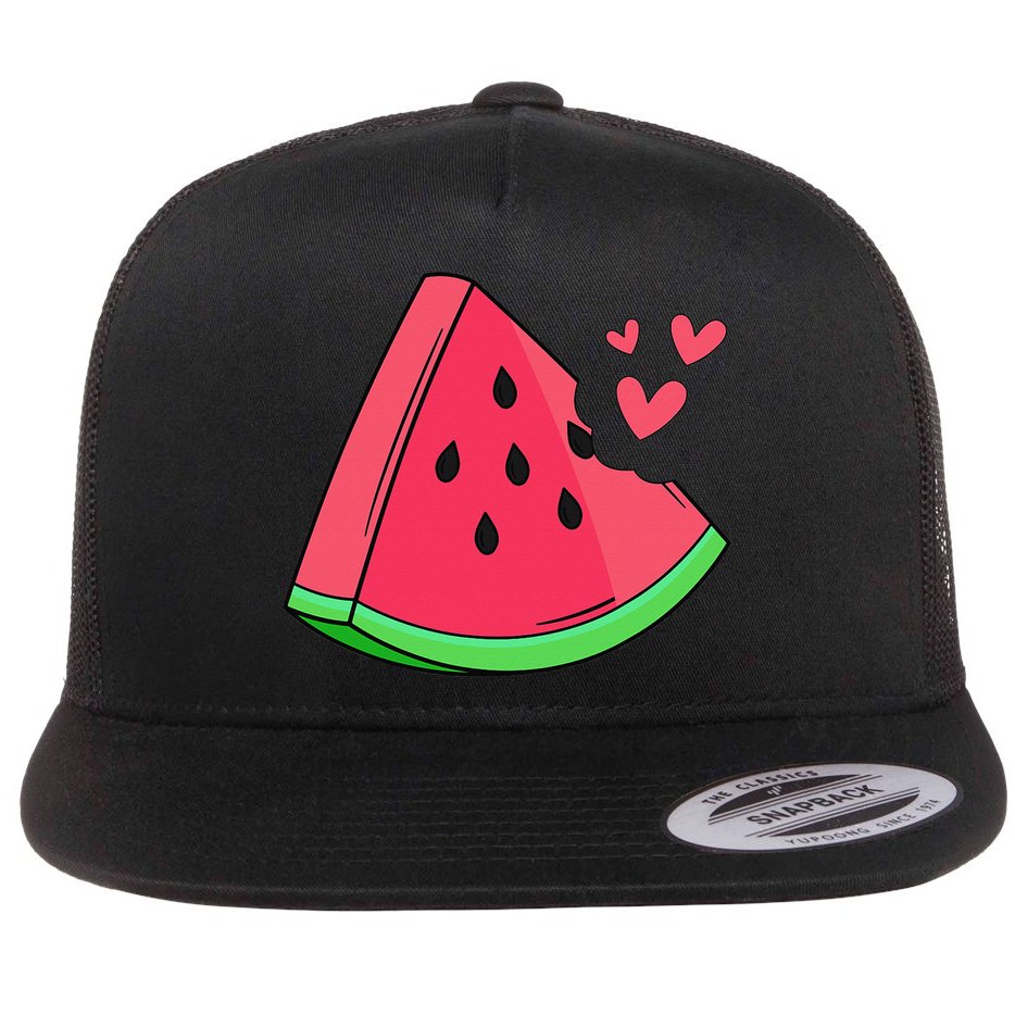 Watermelon Slice Melon Summer Vacation Season Fruit Lovers Flat Bill Trucker Hat